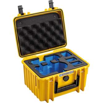 Cases - BW OUTDOOR CASES TYPE 2000 FOR DJI MINI3 PRO, DJI RC-N1 OR DJI RC, CHARGING-CRADLE, 4 BAT , YELLOW 2000/Y/MINI3 - quick order from manufacturer