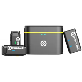Bezvadu piespraužamie mikrofoni - HOLLYLAND LARK M1 DUO 2-PERSON (WITH CHARGING CASE) LARK M1-12 - perc šodien Master Foto veikalā un ar piegādi Profesionāļu labākā izvēle