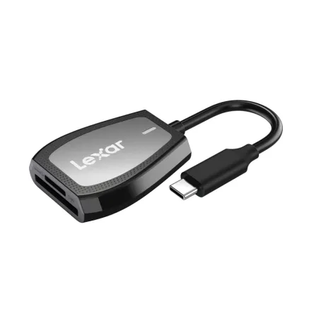 LEXAR CARDREADER PROFESSIONAL USB-C DUAL-SLOT READER, SUPPORT SD AND MICROSD UHS-II CARDS LRW470U-RNHNG