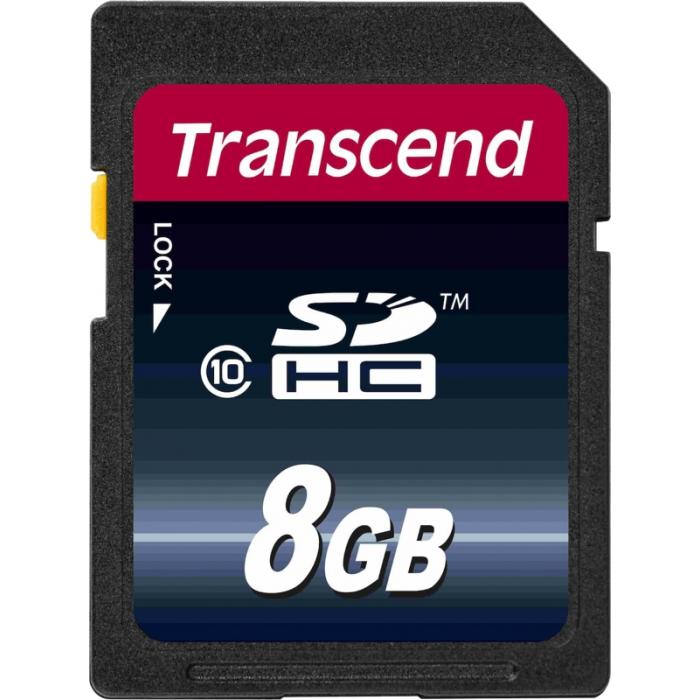 Memory Cards - TRANSCEND SDHC CLASS 10 8GB TS8GSDHC10 - quick order from manufacturer