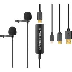 Microphones - SARAMONIC LAVMICRO DC LAVALIER MIC IOS DEVICES ANDROID DEVICES AND MAC PC DUAL HEAD 2 PERSON LAVMICRO+ DC2M - quick order from manufacturer