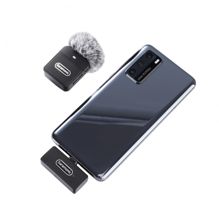Wireless Lavalier Microphones - Saramonic Blink100 B5 wireless audio transmission kit (RXUC + TX) for USB-C Android & iPhone 15 - quick order from manufacturer