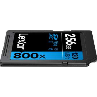 Atmiņas kartes - Lexar Professional 800x SDXC UHS-I cards, C10 V30 U3, R120/45MB 256GB - ātri pasūtīt no ražotāja
