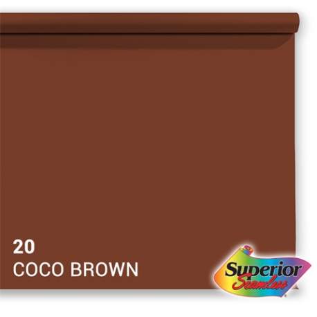 Фоны - Superior Background Paper 20 Coco Brown 2.72 x 11m - быстрый заказ от производителя