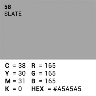Фоны - Superior Background Paper 58 Slate Grey 2.72 x 25m - быстрый заказ от производителя
