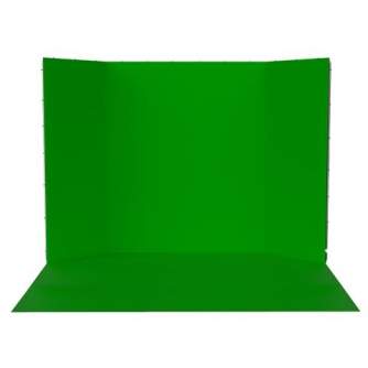 Fonu komplekti ar turētāju - StudioKing Panoramic Background Green Screen FSF-240400PT 240x400 cm - ātri pasūtīt no ražotāja
