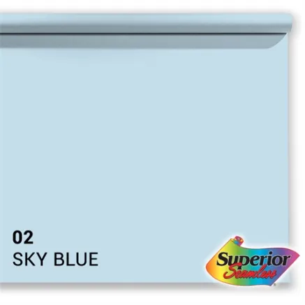 Superior Background Paper 02 Sky Blue 1.35 x 11m