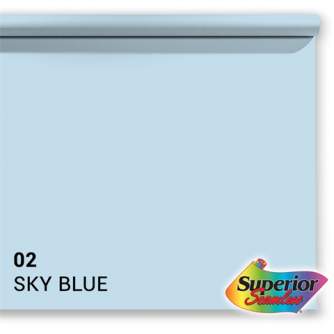 Фоны - Superior Background Paper 02 Sky Blue 1.35 x 11m - быстрый заказ от производителя