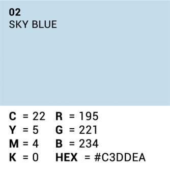 Backgrounds - Superior Achtergrond Rol Sky Blue (nr 02) 1.35m x 11m P101202 - quick order from manufacturer