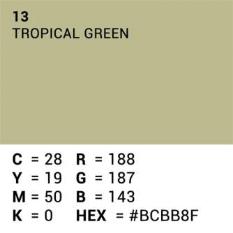 Foto foni - Superior Background Paper 13 Tropical Green 1.35 x 11m - ātri pasūtīt no ražotāja