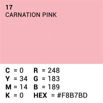 Backgrounds - Superior Background Paper 17 Carnation Pink 1.35 x 11m - quick order from manufacturer
