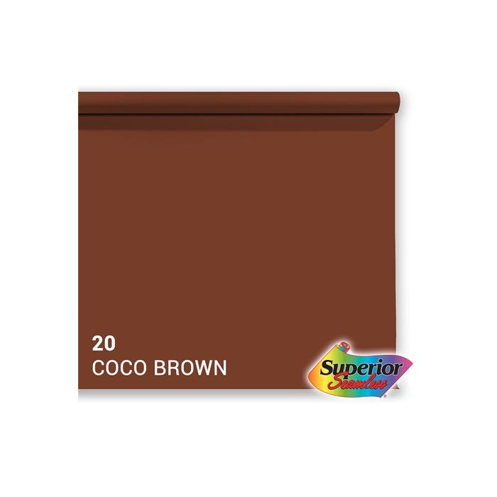 Фоны - Superior Background Paper 20 Coco Brown 1.35 x 11m - быстрый заказ от производителя