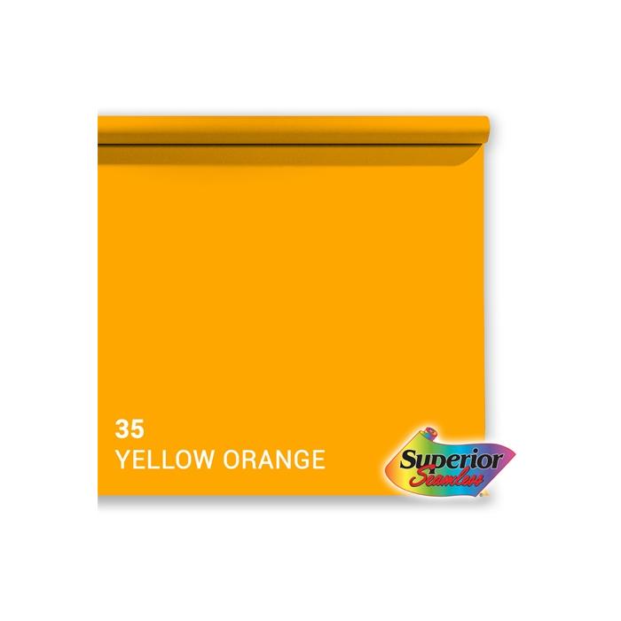 Foto foni - Superior Background Paper 35 Yellow-Orange 1.35 x 11m - ātri pasūtīt no ražotāja