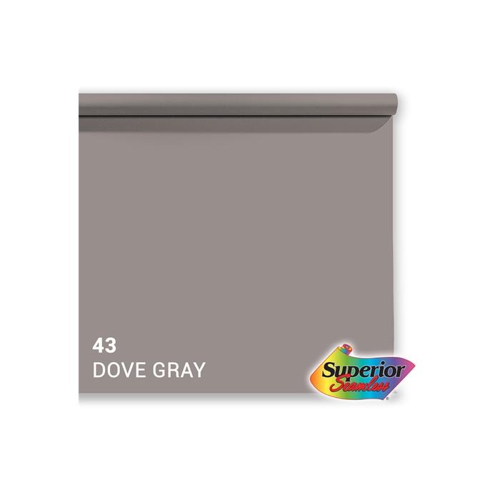 Foto foni - Superior Background Paper 43 Dove Grey 1.35 x 11m - ātri pasūtīt no ražotāja