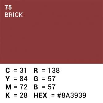 Foto foni - Superior Background Paper 75 Brick 1.35 x 11m - ātri pasūtīt no ražotāja