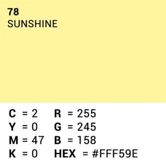 Фоны - Superior Background Paper 78 Sunshine 1.35 x 11m - быстрый заказ от производителя