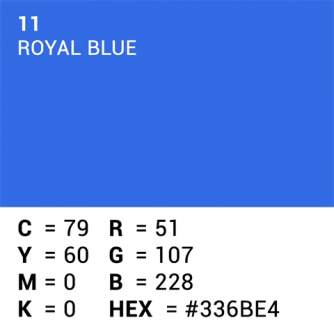 Foto foni - Superior Background Paper 11 Royal Blue Chroma Key 2.72 x 11m - perc šodien veikalā un ar piegādi