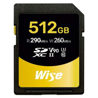 Memory Cards - Wise SDXC UHS-II V90 290MB/s 512GB - quick order from manufacturer