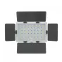 Linkstar VD-405V-K2 LED lamp with four black barn doors and battery, compact studio lighting panel