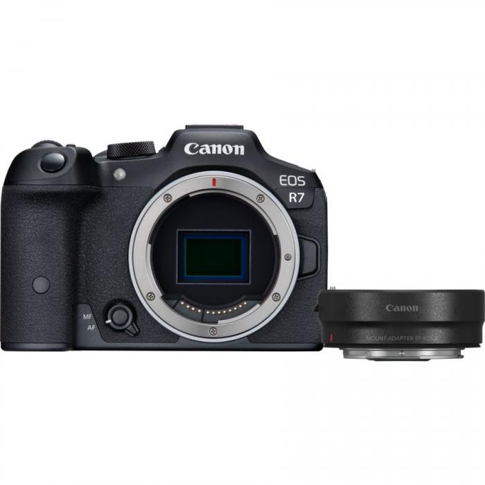 Bezspoguļa kameras - Canon EOS R7 ar Mount Adapter EF-EOS R - perc šodien veikalā un ar piegādi