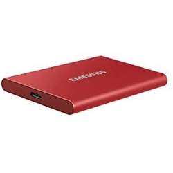 Citie diski & SSD - External SSD|SAMSUNG|T7|1TB|USB 3.2|Write speed 1000 MBytes/sec|Read speed 1050 MBytes/sec (RED) - perc šodien veikalā un ar piegādi