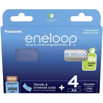 Батарейки и аккумуляторы - Rechargeable batteries Panasonic ENELOOP BK-3MCDEC4BE, 2000 mAh, 2100 (4xAA) BOOM - купить сегодня в магазине Master Foto и с доставкой Лучший выбор профессионалов