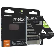 Rechargeable batteries Panasonic ENELOOP Pro BK-3HCDEC4BE , 2500 mAh, 500 (4xAA) with box BOOM