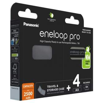 Batteries and chargers - Rechargeable batteries Panasonic ENELOOP Pro BK-3HCDEC4BE , 2500 mAh, 500 (4xAA) with box BOOM - buy today in store and with delivery