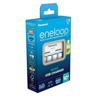 Batteries and chargers - Charger Panasonic ENELOOP K-KJ61MCD40USB Powerbank , 2.25 hour, +(4xAA) BOOM - buy today in store and with delivery