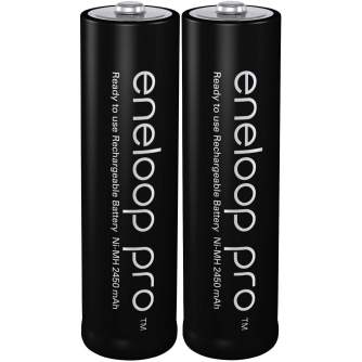 Baterijas, akumulatori un lādētāji - Panasonic Eneloop Pro akumulators 2xAA 2500mAh BK-3HCDE/2BE - perc šodien veikalā un ar piegādi