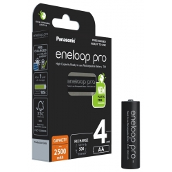 Batteries and chargers - ENELOOP PRO lādējamās baterijas 4xAA 2500mAh BK-3HCDE/4BE - buy today in store and with delivery