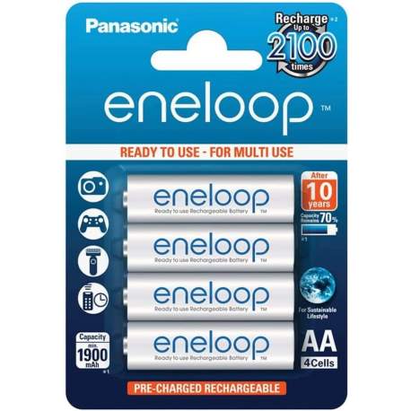 Batteries and chargers - Panasonic ENELOOP akumulatori 4xAA 1900mAh - buy today in store and with delivery