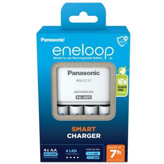 Батарейки и аккумуляторы - Charger Panasonic ENELOOP K-KJ17MCD40E, 7 hours, +(4xAA) [C] BOOM - купить сегодня в магазине и с дос