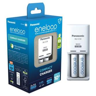 Baterijas, akumulatori un lādētāji - Charger Panasonic ENELOOP K-KJ50MCD20E 10 hour + 2xAA - perc šodien veikalā un ar piegādi