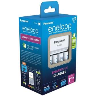Baterijas, akumulatori un lādētāji - Charger Panasonic ENELOOP K-KJ55MCD40E, 1.5 hour, +(4xAA) BOOM - купить сегодня в магазине 