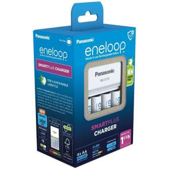 Baterijas, akumulatori un lādētāji - Charger Panasonic ENELOOP K-KJ55MCD40E 1.5 hour + 4xAA - perc šodien veikalā un ar piegādi