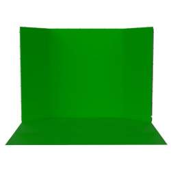 Background Set with Holder - StudioKing Panoramic Background Green Screen FSF-240400PT 240x400 cm - buy today in store and with delivery