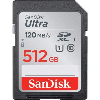 Atmiņas kartes - SANDISK ATMIŅAS SDXC 512GB UHS-I SDSDUN4-512G-GN6IN - perc šodien veikalā un ar piegādi