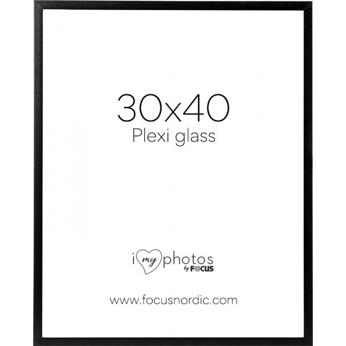 Рамки для фото - FOCUS SOUL BLACK PLEXI 30X40 - быстрый заказ от производителя