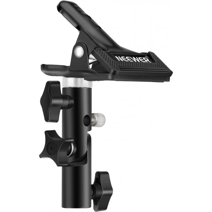 Holders Clamps - NEEWER Photo Studio Heavy Duty Metal Clamp Holder with 5/8" Light Stand Attachment for Reflector 10086176 - buy today in store and with delivery