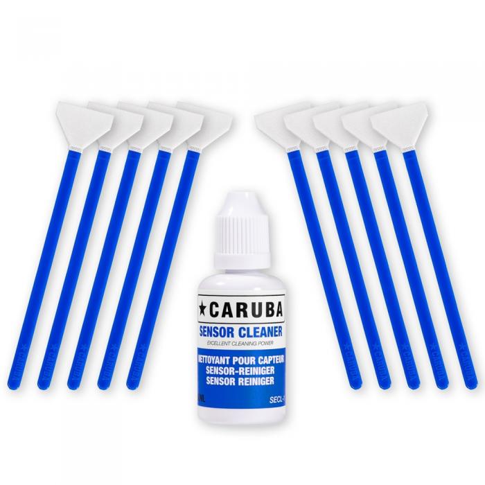 Cleaning Products - Caruba Full-frame Cleaning Swab Kit (10 swabs 24mm + cleaning fluid 30ml) - buy today in store and with delivery