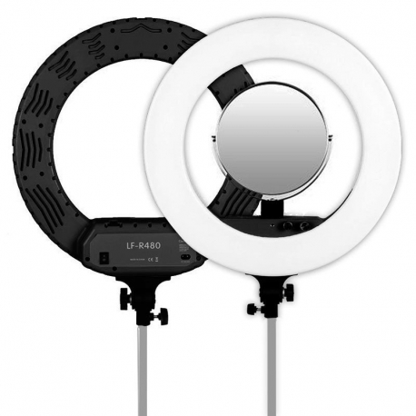 LED Gredzenveida lampas - Caruba Round Vlogger 18 inch LED Set Economy met Tas - Zwart - perc šodien veikalā un ar piegādi