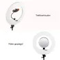 LED gredzenveida lampas - Caruba Round Vlogger 18 inch LED Set with Bag - White - perc šodien Master Foto veikalā un ar piegādi Profesionāļu labākā izvēle