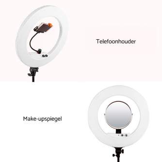 Ring Light - Caruba Round Vlogger 18 inch LED Set Economy with Bag - White - buy today in store and with delivery