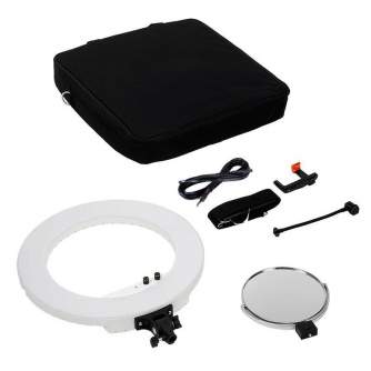 Ring Light - Caruba Round Vlogger 18 inch LED Set Economy with Bag - White - buy today in store and with delivery