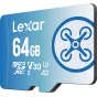 Atmiņas kartes - LEXAR FLY microSDXC 1066x UHS-I / R160/W60MB (C10/A2/V30/U3) 64GB - ātri pasūtīt no ražotāja