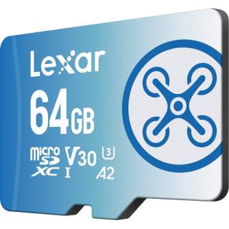 Atmiņas kartes - LEXAR FLY microSDXC 1066x UHS-I / R160/W60MB (C10/A2/V30/U3) 64GB - купить сегодня в магазине и с доставкой