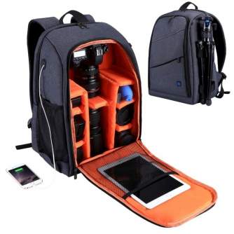 Рюкзаки - Puluz Waterproof camera backpack (grey) PU5011H - купить сегодня в магазине и с доставкой