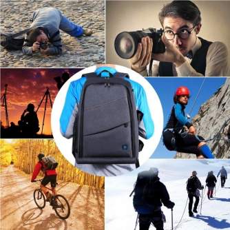 Mugursomas - Puluz Waterproof camera backpack (grey) PU5011H - perc šodien veikalā un ar piegādi