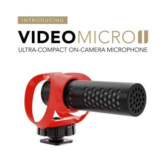Микрофоны для видеокамер - RØDE VideoMicro II Ultra-compact on-camera shotgun microphone 3.5mm TRS HELIX SC7 SC13 Furry Foam - к